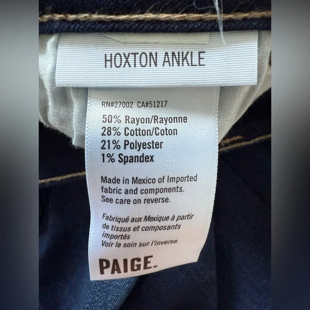 PAIGE - Hoxton Ankle Jeans - Size 26 - Picture 6 of 7